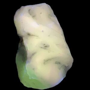 Green Swirl Milk Glass Art Glass Cullet Glowing Manganese Slag‎ Glass #5GX41